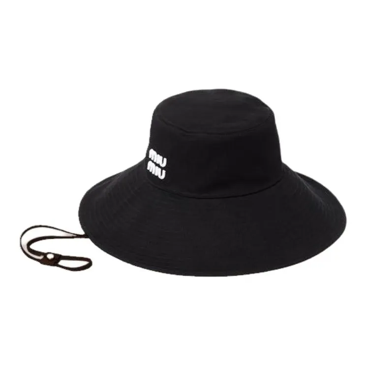 MIU MIU Bucket Hats Unisex Black-0