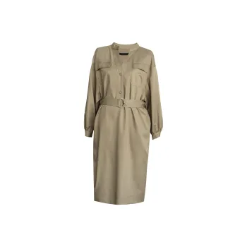 ROEYSHOUSE Long-Sleeved Dresses Women's Khaki Green