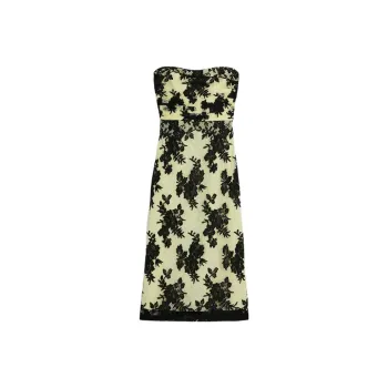 SCANLAN THEODORE French Lace Dress Sleeveless Dress Women's LEMON/YELLOW
