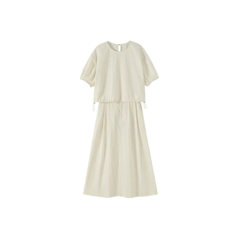 Hacikis Skirt Set Women's Custard-0