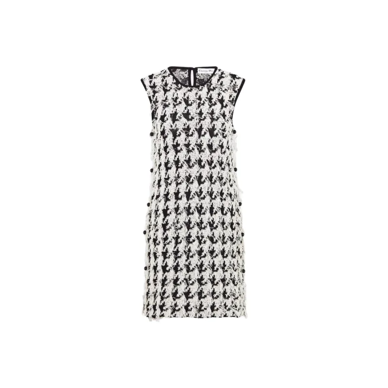DIOR SS25 Sleeveless Dress Women's Black White-0