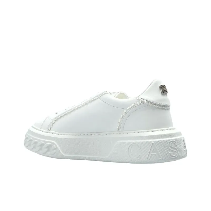 Casadei Conti Low Top Skateboard Shoes Women's White-3