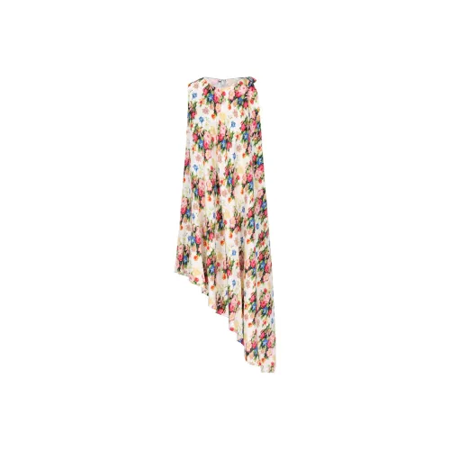 LOEWE Floral Printed Asymmetric Dress
