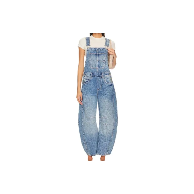 FREE PEOPLE Overalls Women's Blue-0
