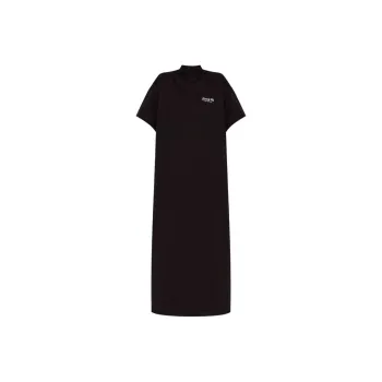 Balenciaga Logo Embroidered T-Shirt Maxi Dress