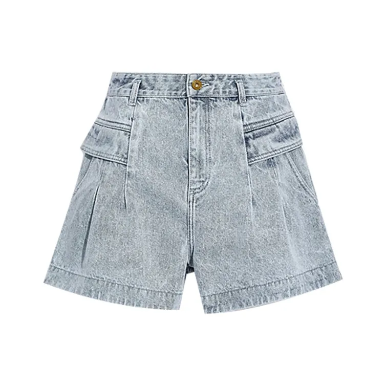 COACH Denim Shorts Women's Blue-0