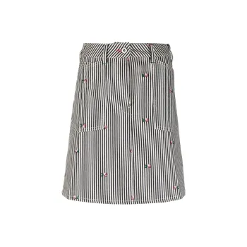 KENZO Striped Midi Skirt