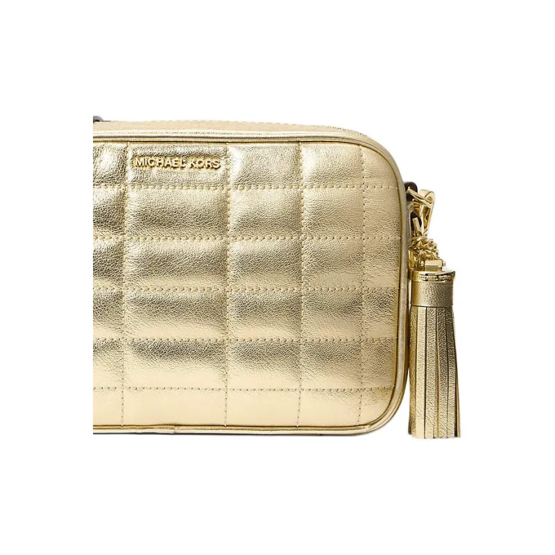 MICHAEL KORS Jet Set Leather Crossbody Bag Shoulder Bag Medium Size Women's Light Gold-2