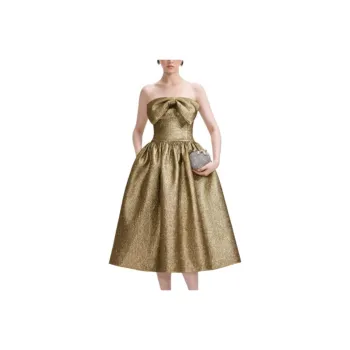 Self-portrait Metallic Jacquard Midi Dress