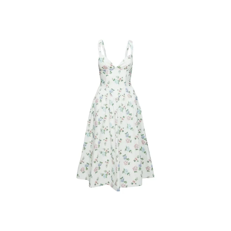 PRINCESS POLLY DULCIBELLA MIDI DRESS Slip Dress Women's Floral/Multicolor-0