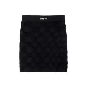 PINKO Geometric Patterned Double Flap Miniskirt