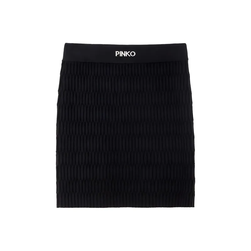 PINKO Geometric Patterned Double Flap Miniskirt-0