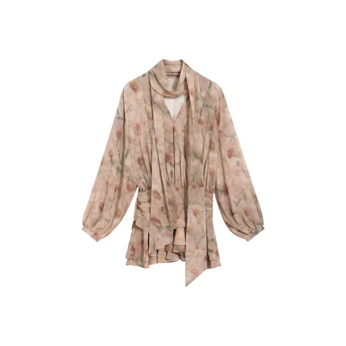 PAZZO Long Sleeved Dresses Women's Smoke Tea Pink