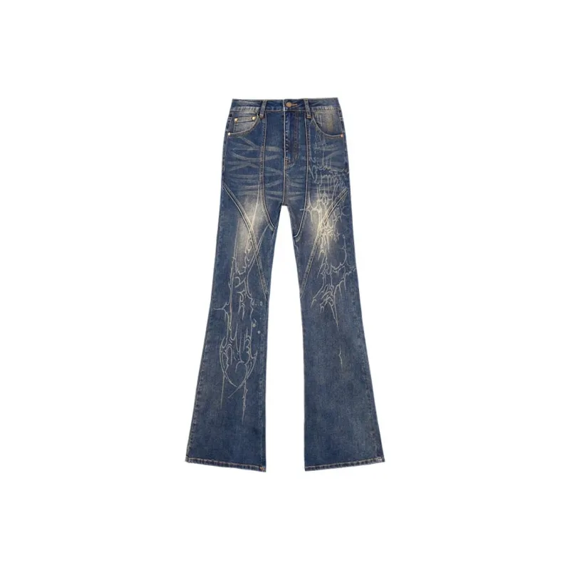 LA CRAWFISH Jeans Women's Washed Blue-0