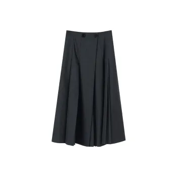 NancyCavally Casual Long Skirts Women's Gray