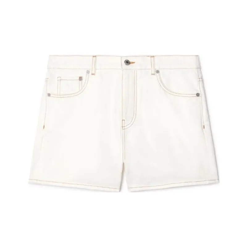 OFF WHITE Contrast stitching Denim Shorts-0