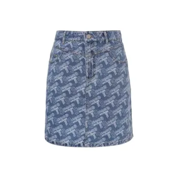 XII BASKET Denim Short Skirts Women's Blue