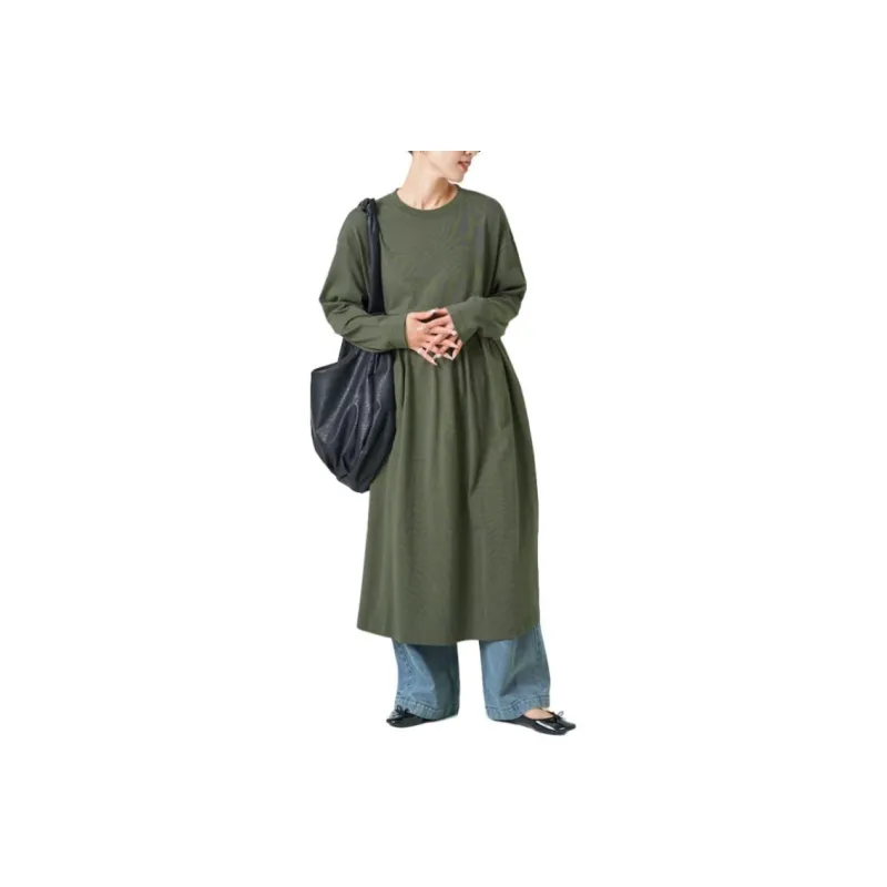 FREAK'S STORE Long Sleeved Dress Women's Olive Green-0