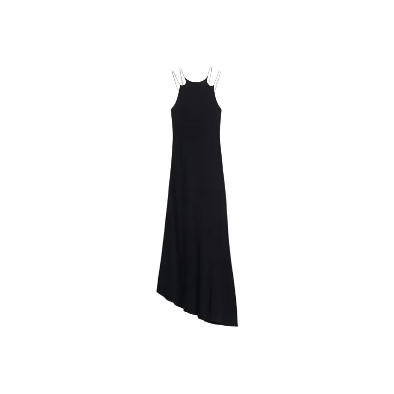 ZARA Kate Moss Collaboration Slip Dresses Women's Black-0