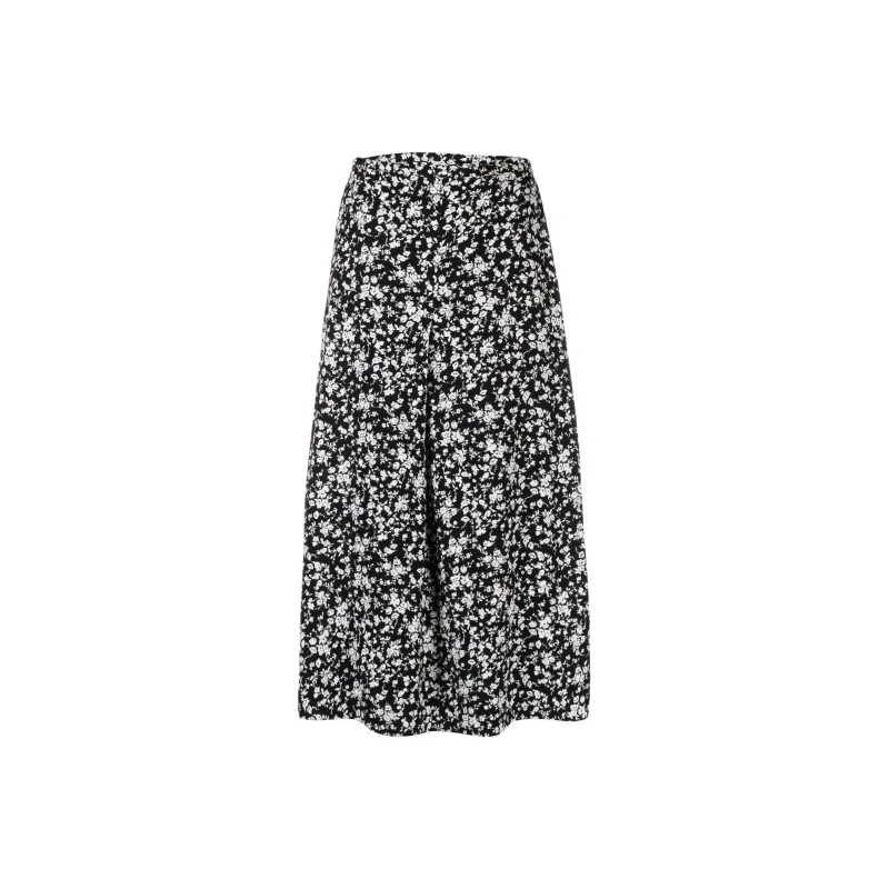 GANNI Casual Long Skirts Women's Black-0