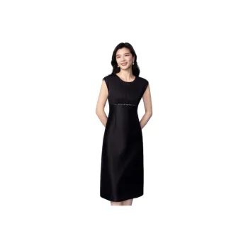 BBLLUUEE Sleeveless Dress Women's Ink Black