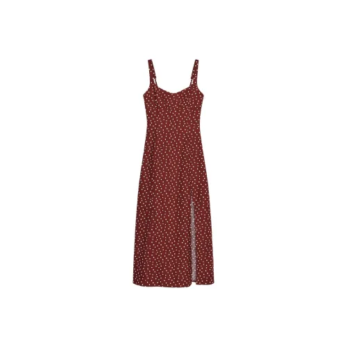 ZARA Slip Dress Women's Burgundy