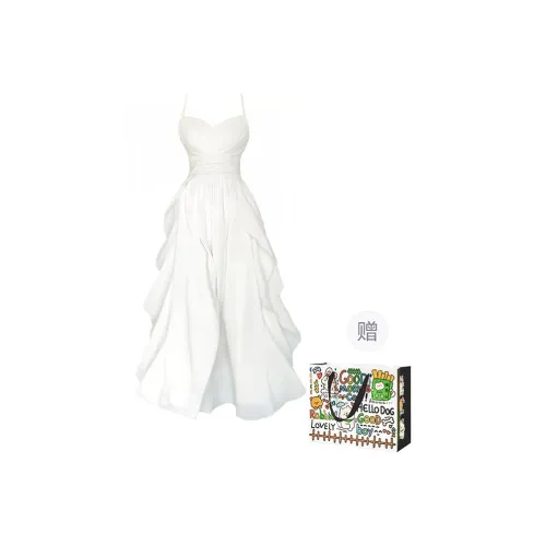 Pzhk Slip Dresses Women's White