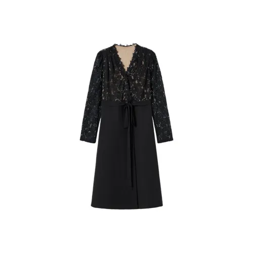 NINE WEST Long Sleeved Dresses Women's Black