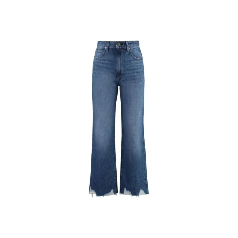 FRAME The Relaxed Frayed Hem Jeans-0
