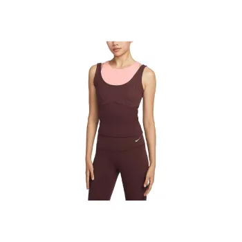 Nike Dri Fit Sleeveless Sports Shirts Women's Earth Umber