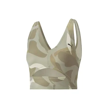 PUMA TOP STUDIO Haut De Yoga À Imprimés Studio Femme Sport Vests Women's Green