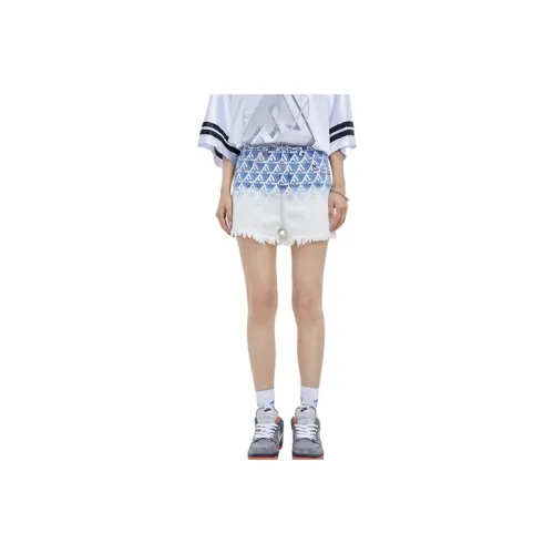 Fun Denim Shorts Women's Blue Gradient