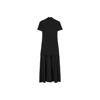 JIL SANDER Layered design Midi Dress