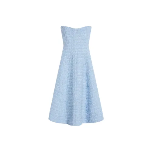 SCANLAN THEODORE Tweed Boucle Dress Sleeveless Dress Women's Pale Blue/Light Blue