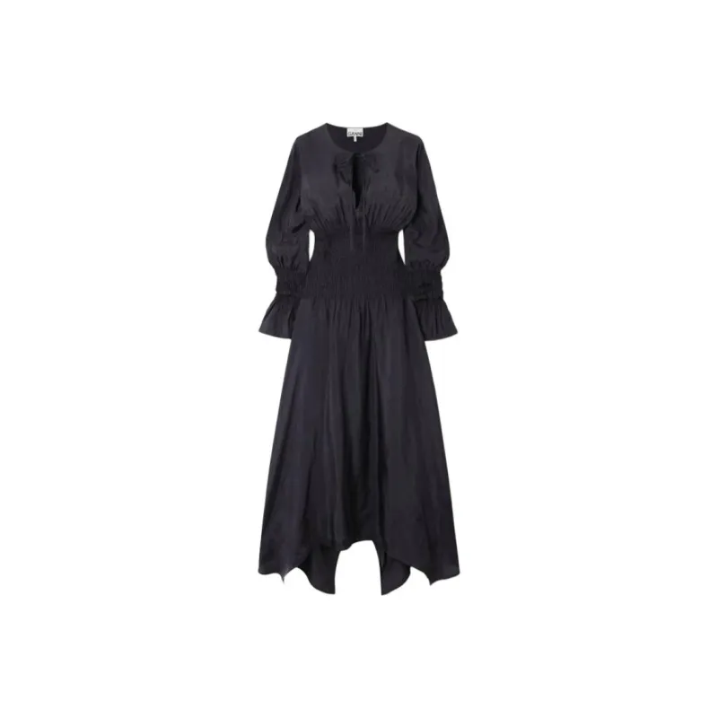 GANNI Smocked Dress-0