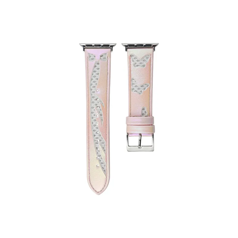 KVZUVUU Watch Band Apple Compatibility Cowhide Leather Material-5