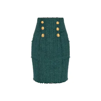 BALMAIN Tweed Pencil Skirt