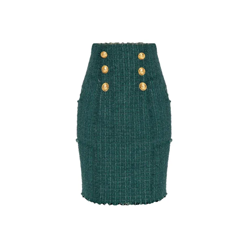 BALMAIN Tweed Pencil Skirt-0