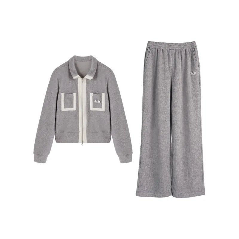 XIANGYING Casual Suit Women's Gray-0