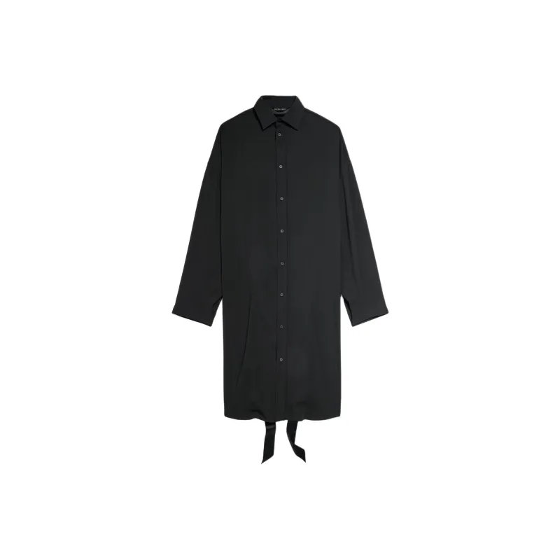 Balenciaga Long Sleeved Dress Regular Fit Women's Black-0