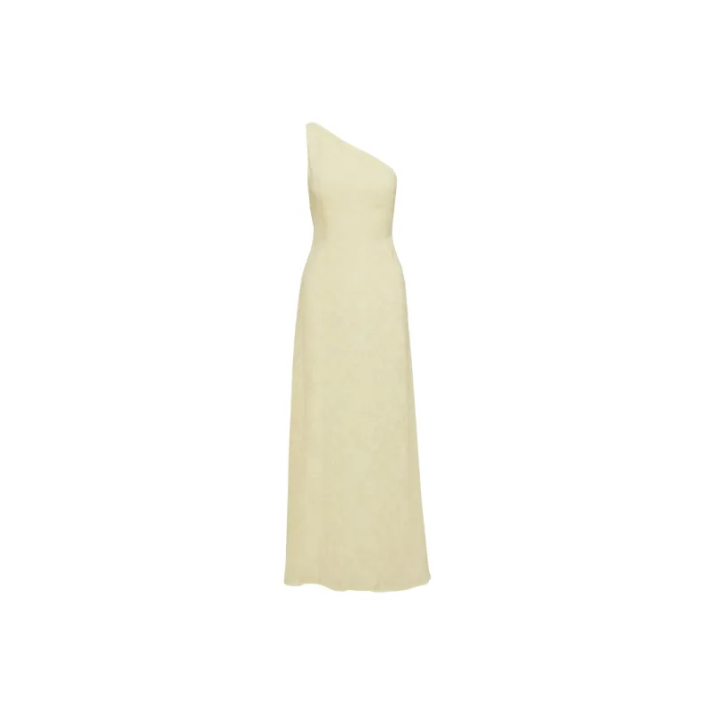 PRINCESS POLLY ANALUISA ONE SHOULDER MAXI DRESS Sleeveless Dress Women's YELLOW/Yellow-0