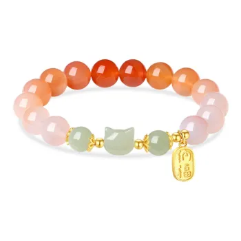 QIANCHANG Bracelets Pale Greenish White Jade Women's