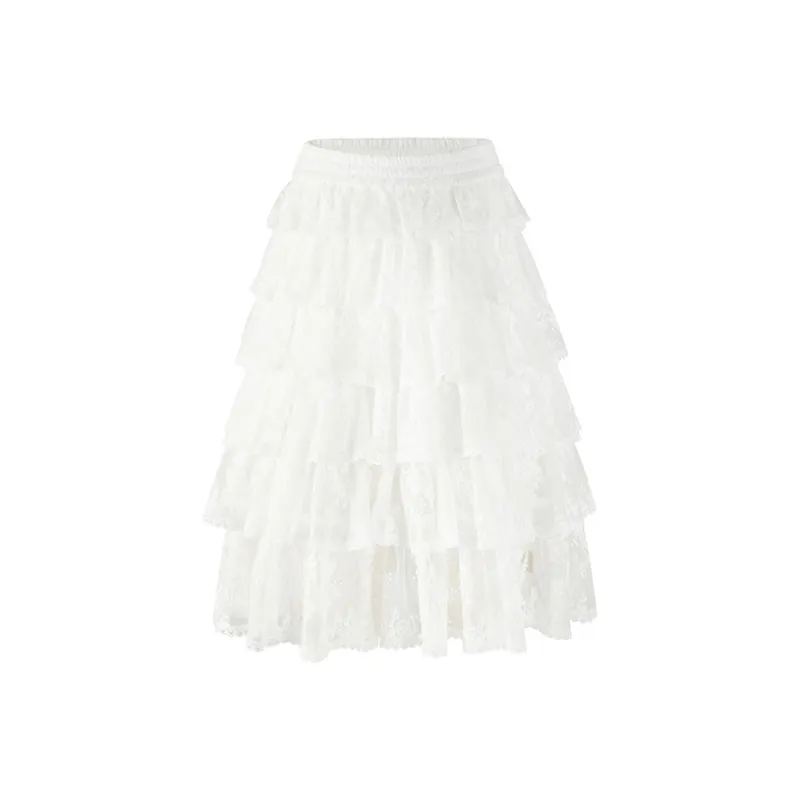 HERLIAN Casual Short Skirts Women's White-0