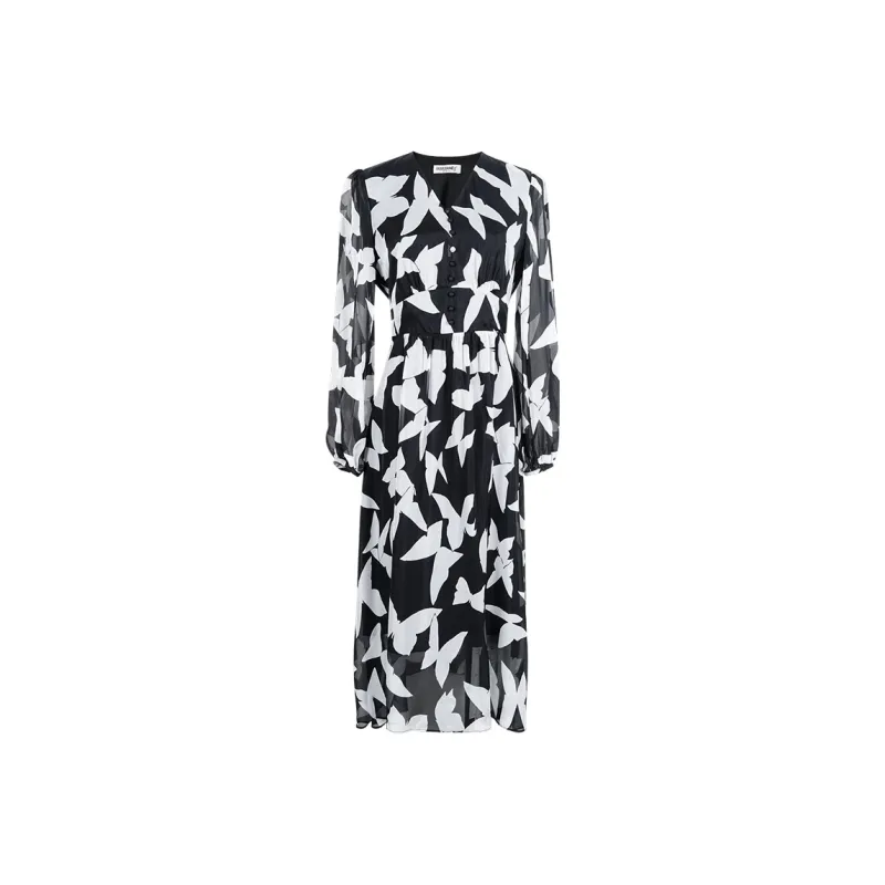 MISSSHINE Long Sleeved Dresses Women's Black-0