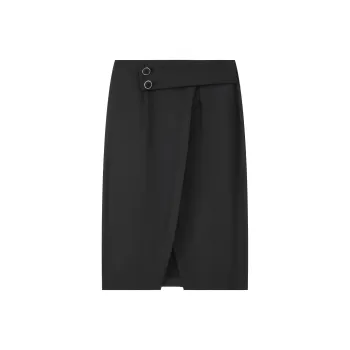 Romon Casual Short Skirts Women's Black