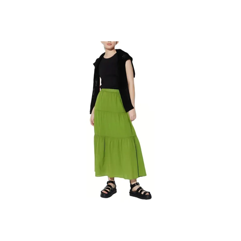 UNIQLO Casual Long Skirt Women's Green-0