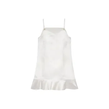 GANNI Flared hem Satin Mini Dress