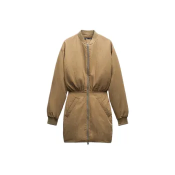 ZARA Long Sleeved Dress Women's Olive Green