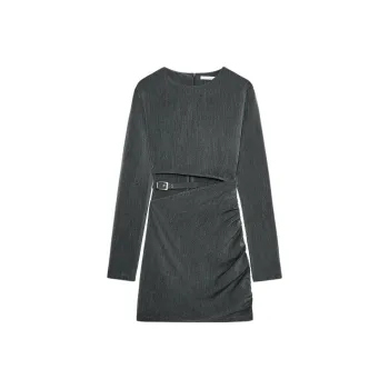 ZARA Long Sleeved Dresses Women's Gray