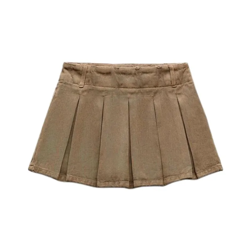 ZARA Casual Short Skirts Women's Brown-0